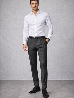 25. Savile Row • NWT $395 USD Men's Gray Dress Pants 42R/36W